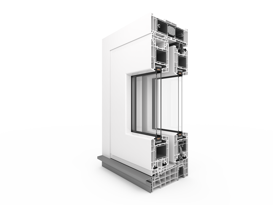 HST_85 Schuifpui model doorsnede